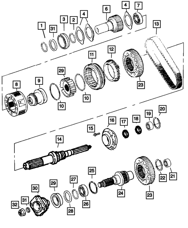5072458AA - Transfer Case Model 241 [DHE]: Input Gear Bearing for Mopar Image