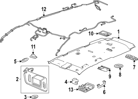 Interior Trim - Roof for 2024 GMC Acadia #1