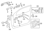 6874002080 - Body: Lower Hinge for Toyota Image