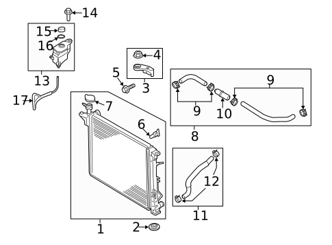 Radiator & Components for 2016 Kia Sorento #0