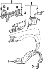 5370216111 - Body: Apron Assembly for Toyota Image