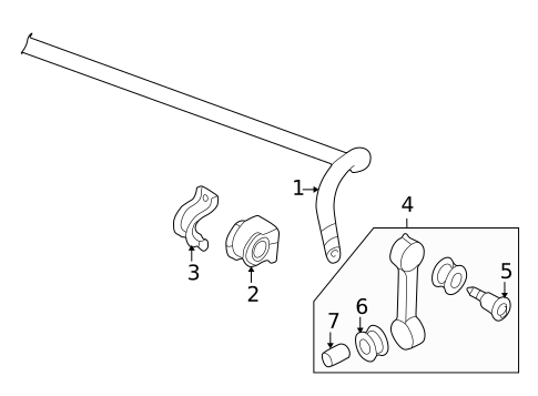 Stabilizer Bar & Components for 2006 Volkswagen Beetle #1