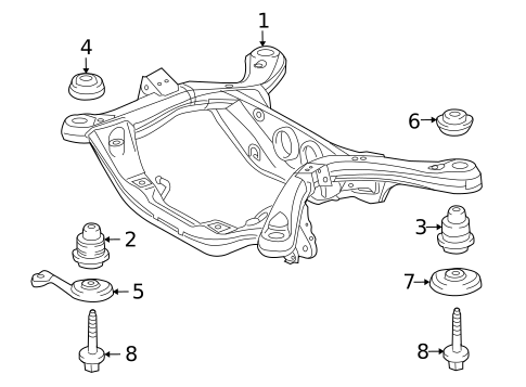 Suspension Mounting for 2014 Lexus RX450h #1