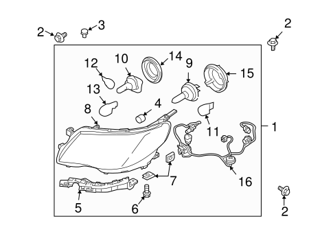 Headlamp Components for 2013 Subaru Forester | OEM Parts Online