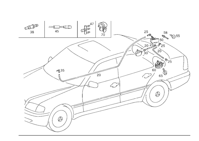 1581435 - Vacuum System: Piping for Mercedes-Benz: 180C, 190, 190D, 190E, 200, 200D, 220, 220D, 230, 240D, 250C, 260E, 280, 280C, 280CE, 280E, 280S, 280SE, 280SEL, 300CE, 300D, 300E, 300SD, 300SE, 300SEL, 300SL, 300TD, 300TE, 350SL, 380SE, 380SEC, 380SEL, 380SL, 380SLC, 400E, 400SE, 400SEL, 450SE, 450SEL, 450SL, 450SLC, 500E, 500SEC, 500SEL, 500SL, 560SEC, 560SEL, 560SL, 600, 600SEL, 600SL, C220, C230, C240, C280, C32 AMG, C320, C350, C43 AMG, C55 AMG, CL500, CL55 AMG, CLK320, CLK350, CLK430, CLK500, CLK55 AMG, CLK550, CLK63 AMG, E420, E430, S420, S430, S55 AMG, SL320, SL500, SL55 AMG, SL550, SL600, SL63 AMG, SL65 AMG, SLK230, SLK320 Image image