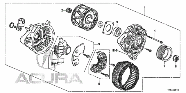 Alternator (Mitsubishi) for 2015 Acura ILX #0