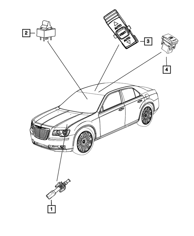 56042387 - Electrical: Adjustable Pedals Switch for Mopar Image