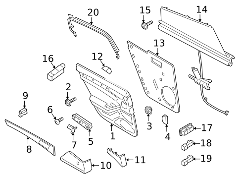 Interior Trim - Rear Door for 2020 Porsche Panamera #2