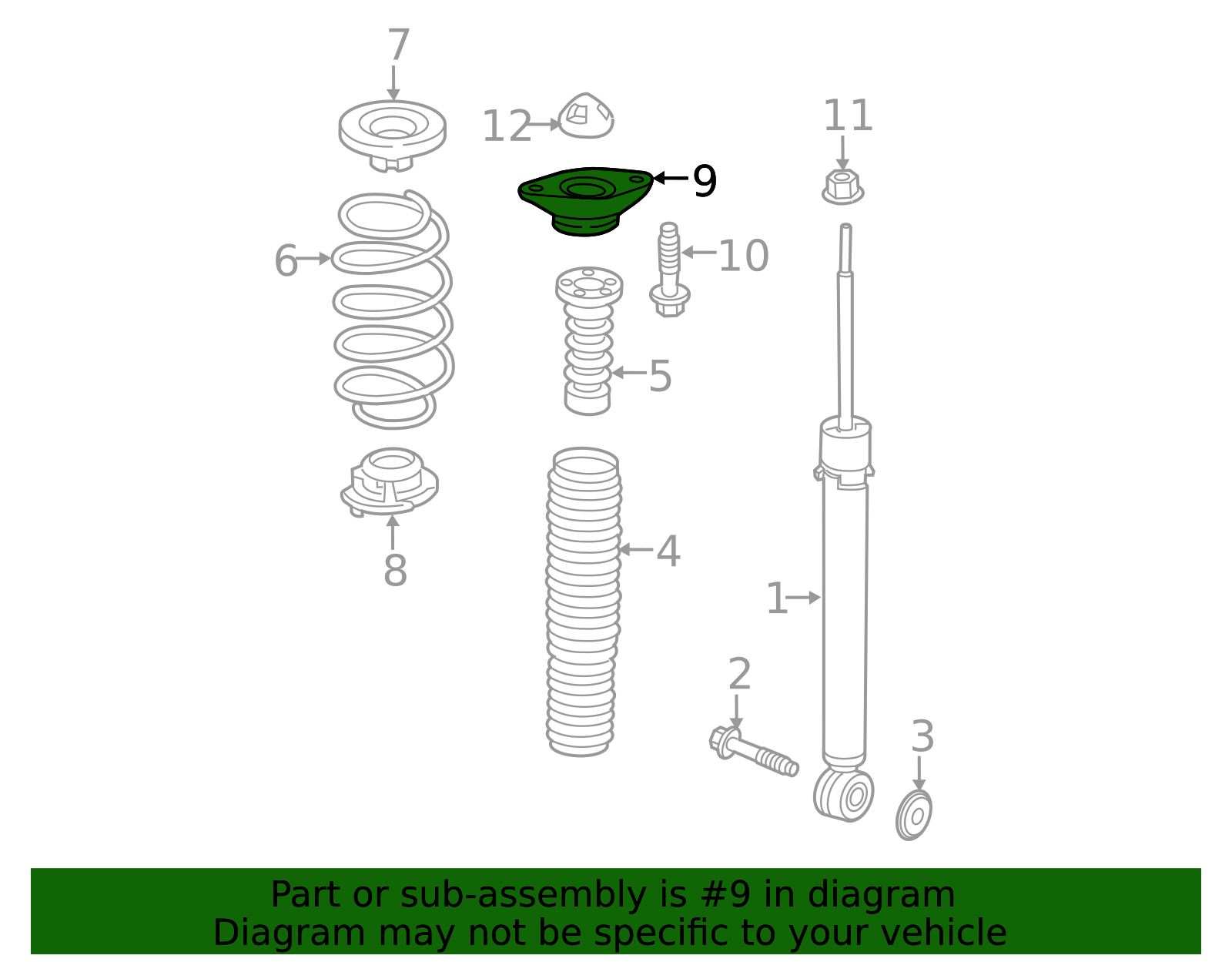 thumbnail image 2 of Genuine Honda Front Shock Absorber Mounting – CR-V 2017-2022 (51670-TLA-A01) 2 of 6