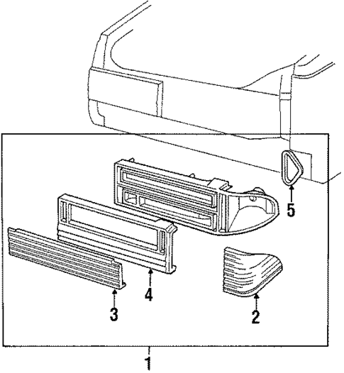 Tail Lamps for 1987 Mercury Topaz #0