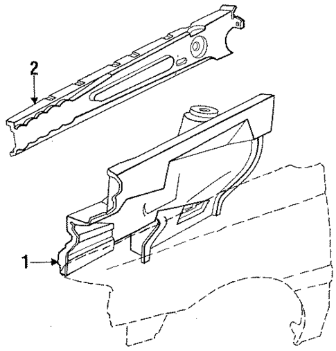 Inner Structure & Rails for 1989 Ford Tempo #0