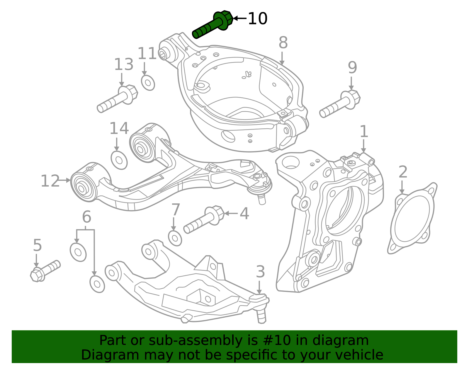 2025-2026 Nissan Armada Lower Control Arm Adjust Bolt 54580-7JA0A | OEM ...