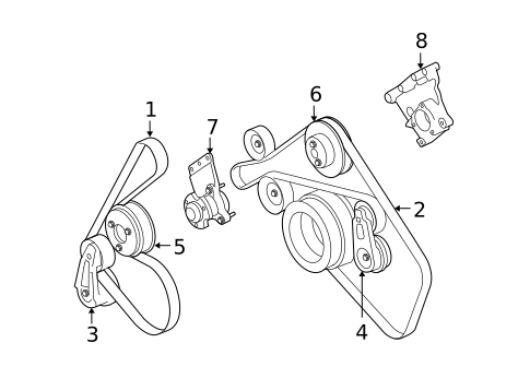 Belts & Pulleys for 2008 Land Rover Range Rover #0