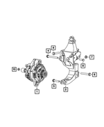 4627619AA - Electrical: Alternator And Compressor Bracket for Mopar Image