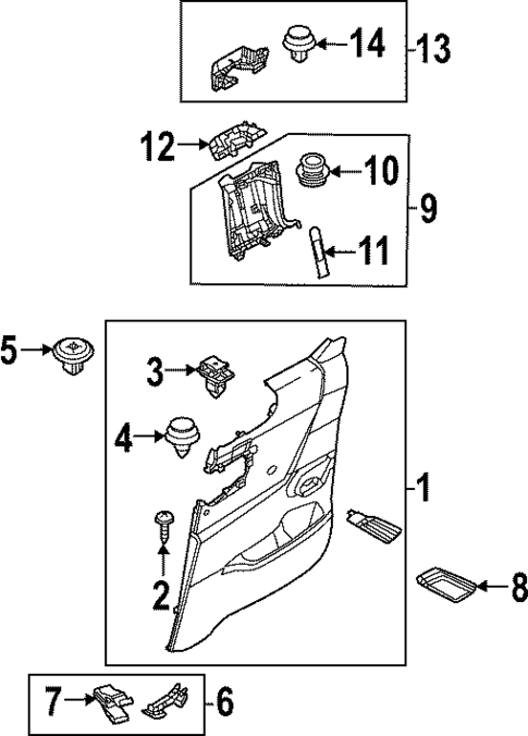 Interior Trim - Rear Door for 2023 Mazda MX-30 EV #0