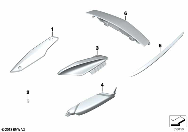 51148545123 - Design: Chrome Molding For Luggage Case, Left for BMW-Motorrad Image