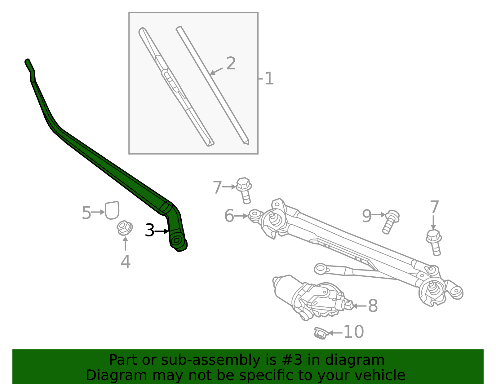 2017-2025 Mazda CX-5 Wiper Arm KN0W-67-321 | OEM Parts Online