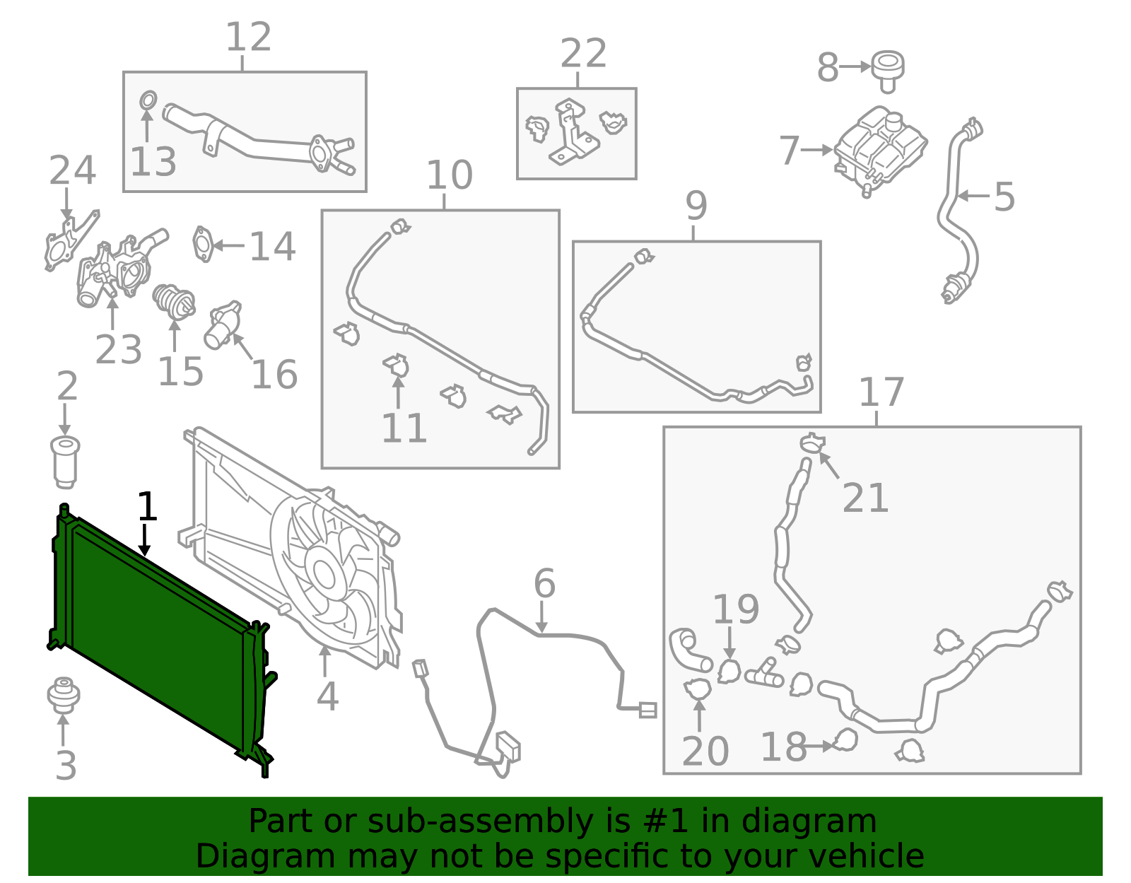 Genuine Mazda Radiator Upper Mounting Bracket LH & RH? - 2010-2013 Mazda3 & Mazda5 (LF8B-15-240)