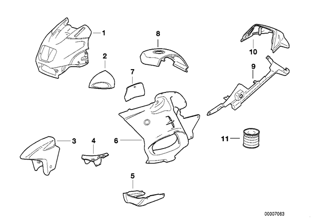 46632313716 - Body Equipment: Right Prime Coated Mirror -  for BMW-Motorrad Image