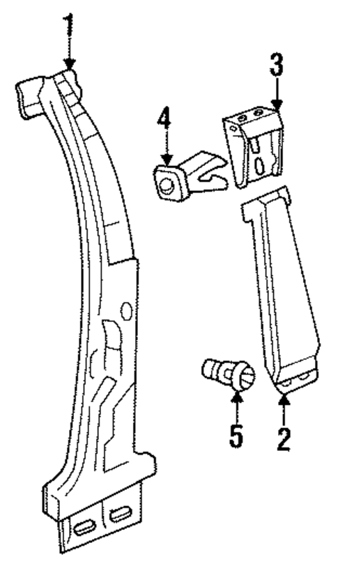 Center Pillar for 1994 Audi 90 Quattro #0