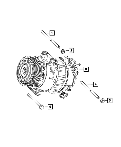 Air Conditioner Compressor and Mounting for 2022 Jeep Grand Wagoneer #1