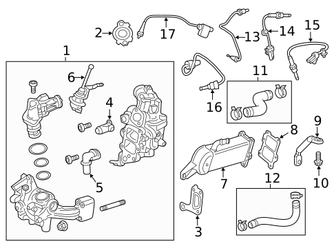 EGR & Related Components for 2017 GMC Savana 2500 #0