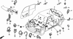 32108SH5A02 - : Wire Harness, Rear for Honda Image