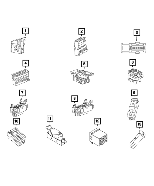 68265989AA - Electrical: Electrical Connector for Fiat: 500L, 500X | Jeep: Renegade | Ram: ProMaster City Image