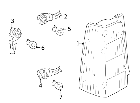 Combination Lamps for 2001 Mazda Tribute #0