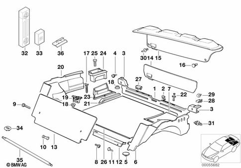 Luggage Compartment for 1996 BMW 325is #0
