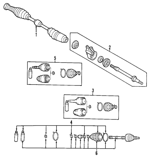 Axle Shafts & Joints for 2003 Mazda Protege5 #0