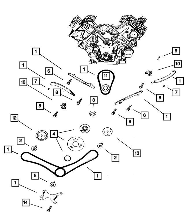 6100932 - Engine 4.7L Eight Cylinder: Hex Bolt for Mopar Image