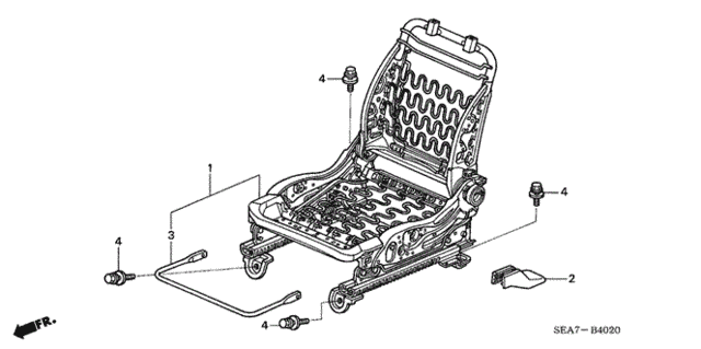 Front Seat Components (R.) for 2004 Acura TSX #0
