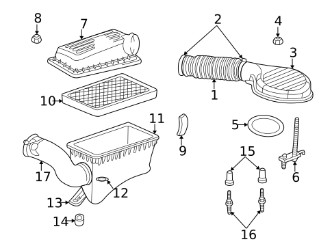 Air Intake for 1997 Dodge Dakota #0