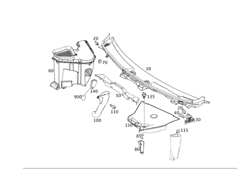 Water Baffle with Intake Shell for 2020 Mercedes-Benz SL550 #0