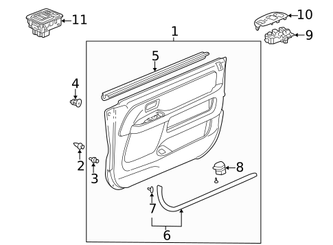 Interior Trim - Front Door for 2005 Honda CR-V #0