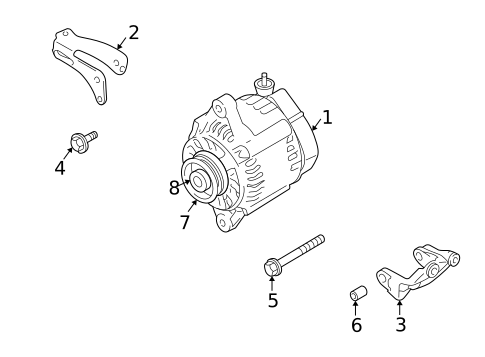 Alternator for 2002 Chevrolet Tracker #1