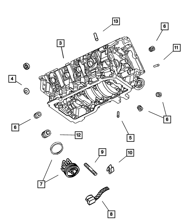 56051063AC - Engine 4.7L Eight Cylinder: Engine Block Heater Cord for Mopar Image image