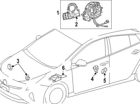 Air Bag Components for 2025 Toyota Prius #1