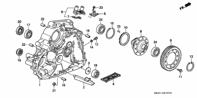 AT Torque Converter Housing  - Differential for 1992 Honda Civic #0