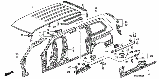 Outer Panel (2) for 2000 Honda Odyssey #0