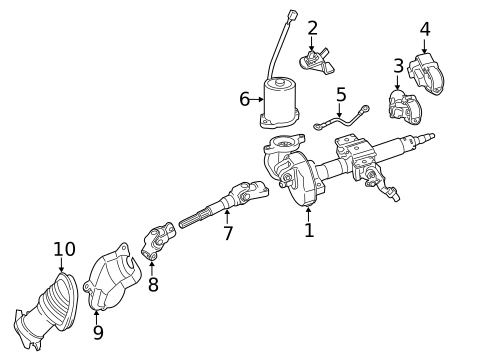 Steering Column Assembly for 2013 Toyota Prius C #0