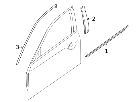 Exterior Trim - Front Door for 2015 INFINITI Q70 #0