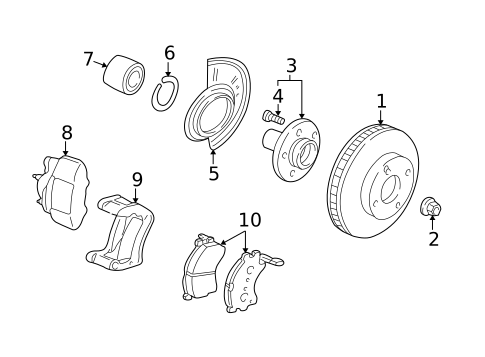 Brake Components for 2006 Ford Escape #1