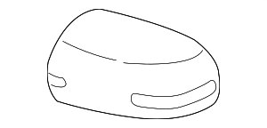 7632B766 - Body: Cover, Door Mirror, Otr R for Mitsubishi: Outlander, Outlander PHEV, Outlander Sport Image