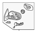 7632C538 - : Mirror Outside for Mitsubishi: Outlander Sport Image