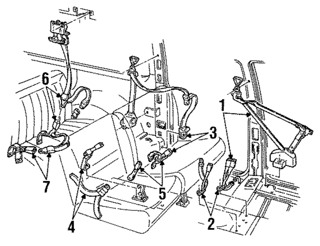 12376733 - Electrical: Seat Belt Assembly for GM Image