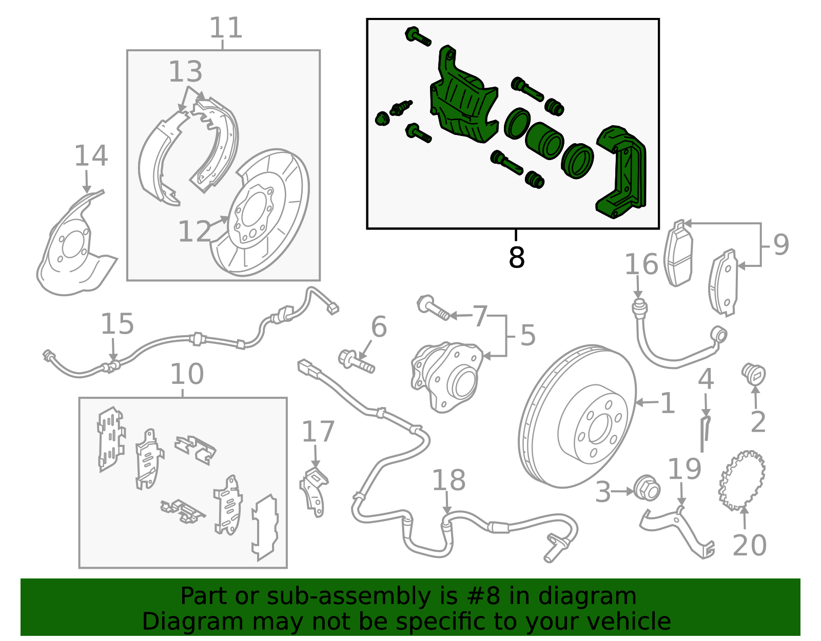 44011-3NK0A | Nissan Brake-Rear Lh - Genuine OEM | 440113NK0A | Nissan ...