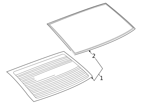 Glass & Hardware - Back for 2000 Saturn LS2 #0