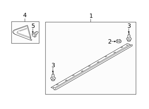Exterior Trim - Pillars for 2008 Mazda CX-9 #0